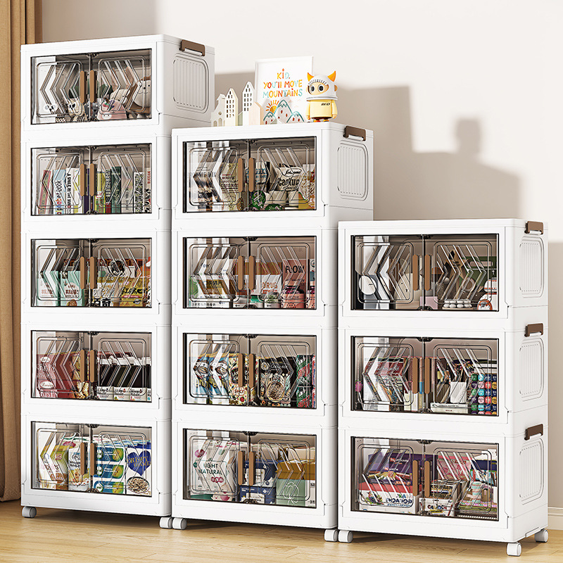 40-80 wide installation-free folding simple storage cabinet toy snack multi-layer storage cabinet plastic storage box