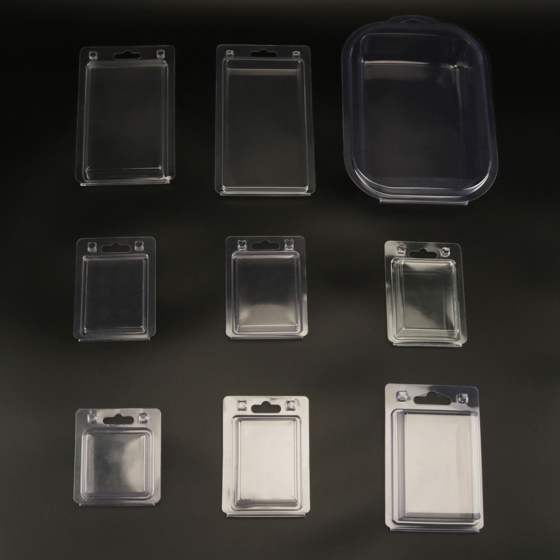 Transparent packaging electronic hardware cosmetics toy spot plastic pet transparent box folded blister PVC blister box