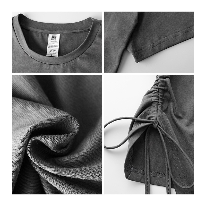 Short-sleeved T-shirt Women's Summer Short Shoulder Design Niche 2024 New Arrival Irregular Hot Girl Top