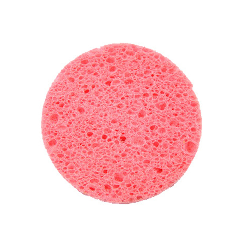 Foreign trade cross-border hot selling round face washing puff cellulose sponge makeup remover cotton wood pulp cotton multi-color available