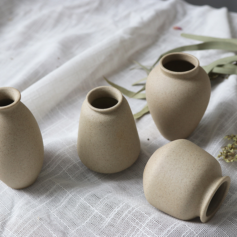 ヴィンテージミニチュア粘土陶器花瓶手作り生色花装飾アイテム屋内屋外装飾に適した|undefined