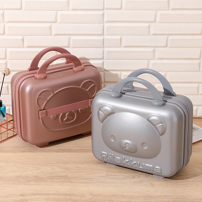 Wholesale Korean version of 14 inch Bear Suitcase small password mini luggage storage makeup bags women