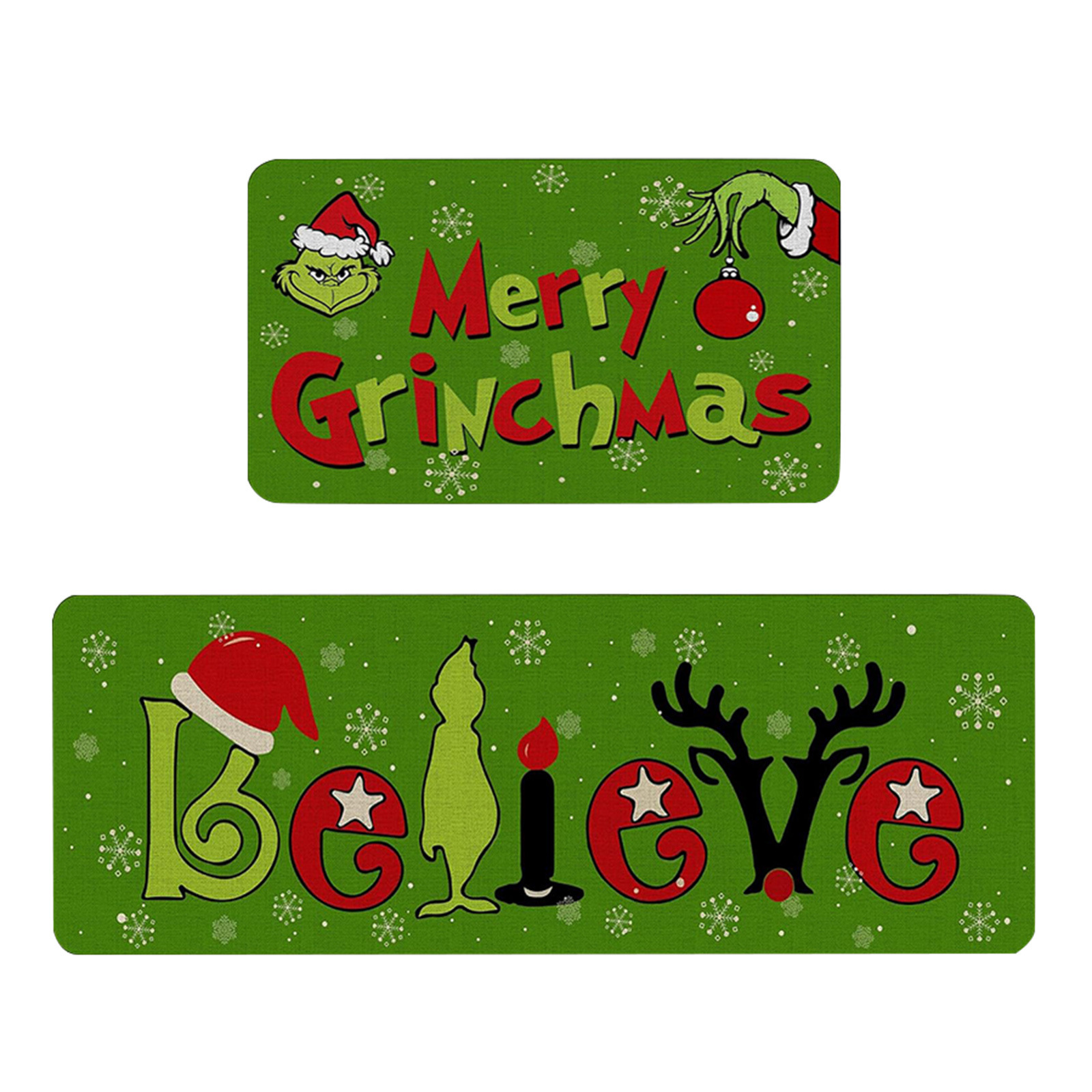 Set di tappetini antiscivolo per cucina e bagno, assorbenti e ad asciugatura rapida, per la porta d'ingresso, per Halloween e Natale_voghion.com