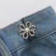 Stitching style bright silver * lace-shaped