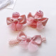 Korean Pink Mesh Bow Combination