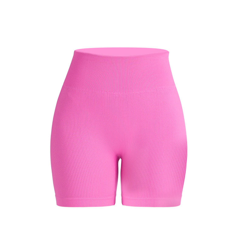 Seamless Thread Elastic Tight Three-point Pants European and American Fitness Sports Hip Yoga Pants Riding Pants Women's Summer Outer Wear