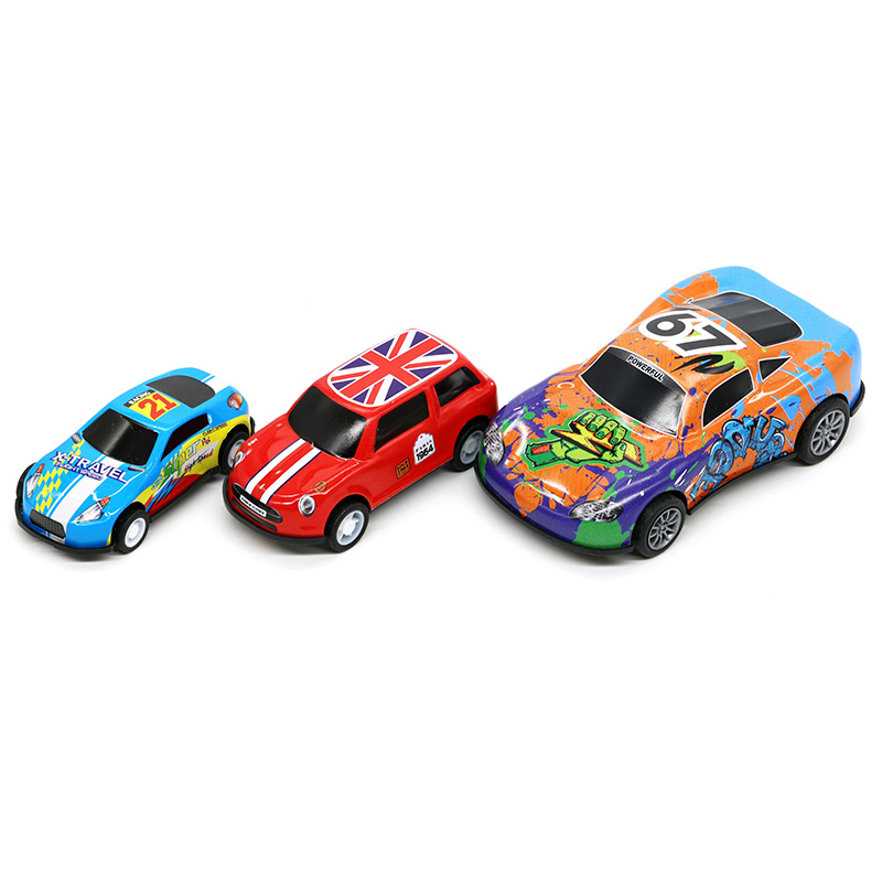 Children's toy car mini Huili car simulation alloy car racing model Park night market Yiwu stall