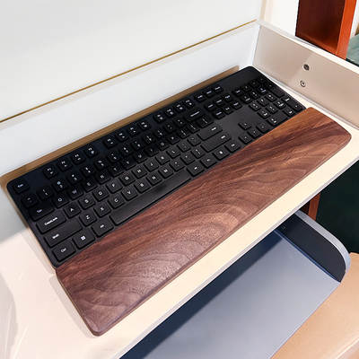 Solid wood mechanical keyboard hand support wrist support palm support office non-slip mouse mop walnut hand pillow mat keyboard board