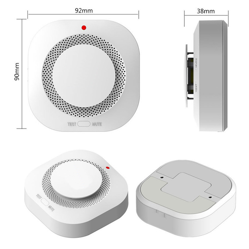 Chinese and English smoke alarm 9V power supply sound and light alarm wireless smoke detector smoke 433MHz