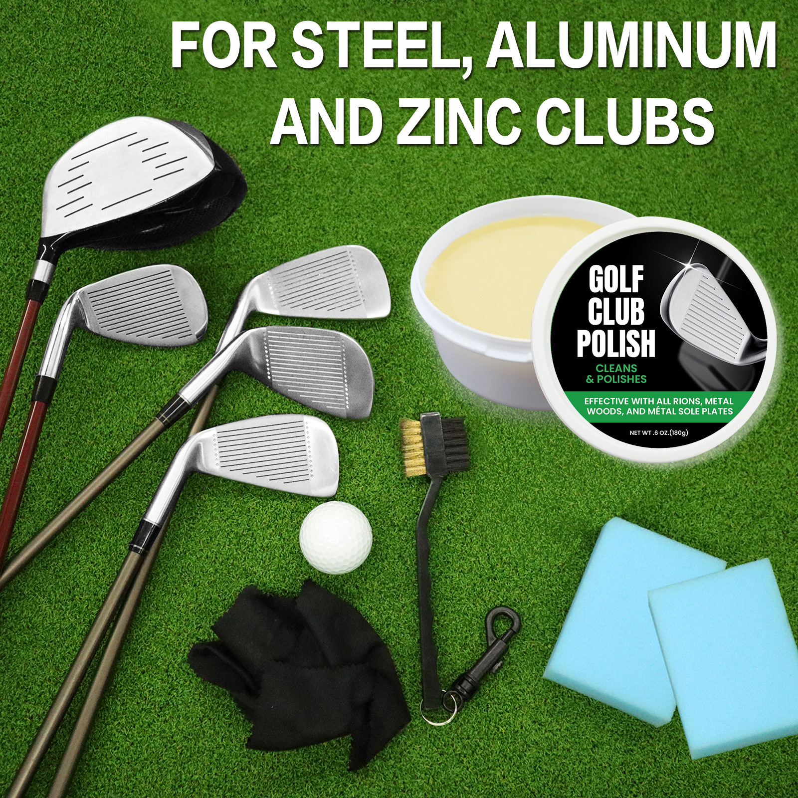 Golf Iron Club Cleaning Golf Metal Club Maintenance Cream Scratch Repair Polishing Brightening Gloss Restoration