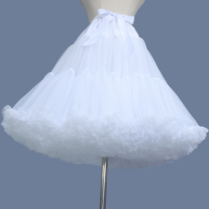 Ponder lolita Clouds Boneless Soft Mesh Ponder White Petticoat Puffy Skirt Skirt European and American Cross-border Exclusive