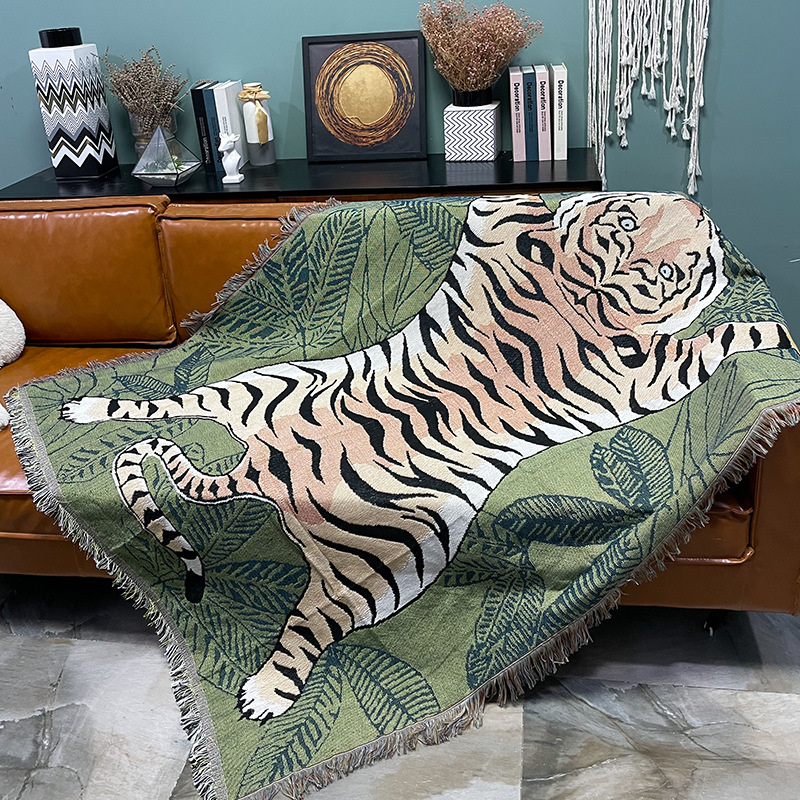 Sofa Blanket Air Conditioning Blanket Nap Office Simple Modern Knitted Blanket Sofa Towel Model Room Living Room Decoration