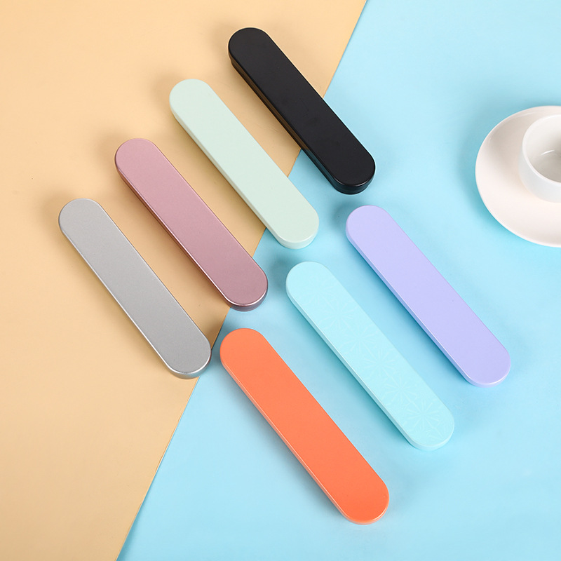 Spot Rectangular Tinplate Pen Case Sign Pen Box Acne Seaweed Tweezers Pencil Case Engraving logo