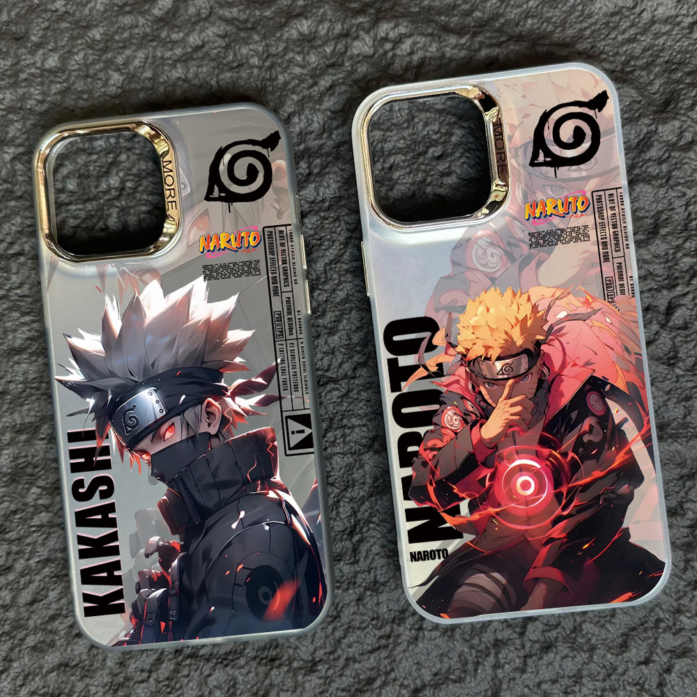 Naruto Apple 13 Mobile Phone Case 14pro Hard Case 16IMD Color Silver Protective Case 11 Cartoon Animation 15 Naruto