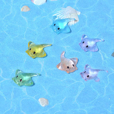 New Mini Cute Devil Fish Micro Landscape Resin Transparent Small Ornaments Aquarium Fish Tank Decoration Small Accessories