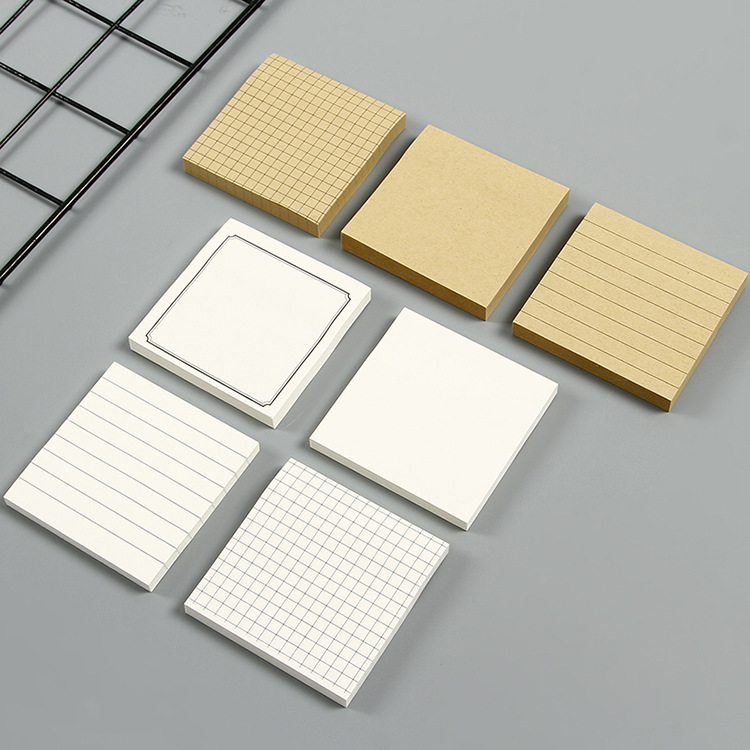 Post-it Sticker ins Style Post-it Sticky Strong Square Horizontal Line Cute Small Fresh Tear Message N-time Sticker Japanese