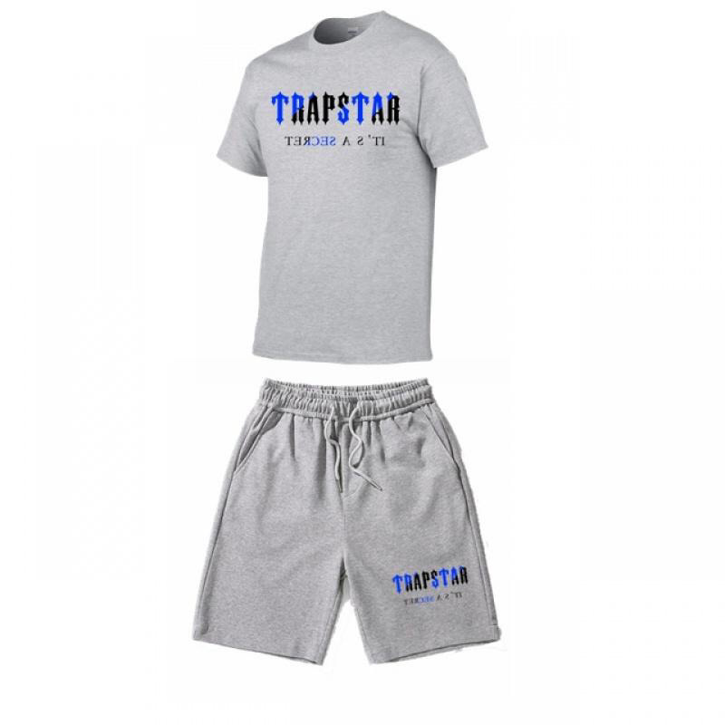 2023 Summer Short-sleeved Shorts suit Casual All-match Sports Garden Collar Thin T-shirt Men's and Women's Two-piece Set