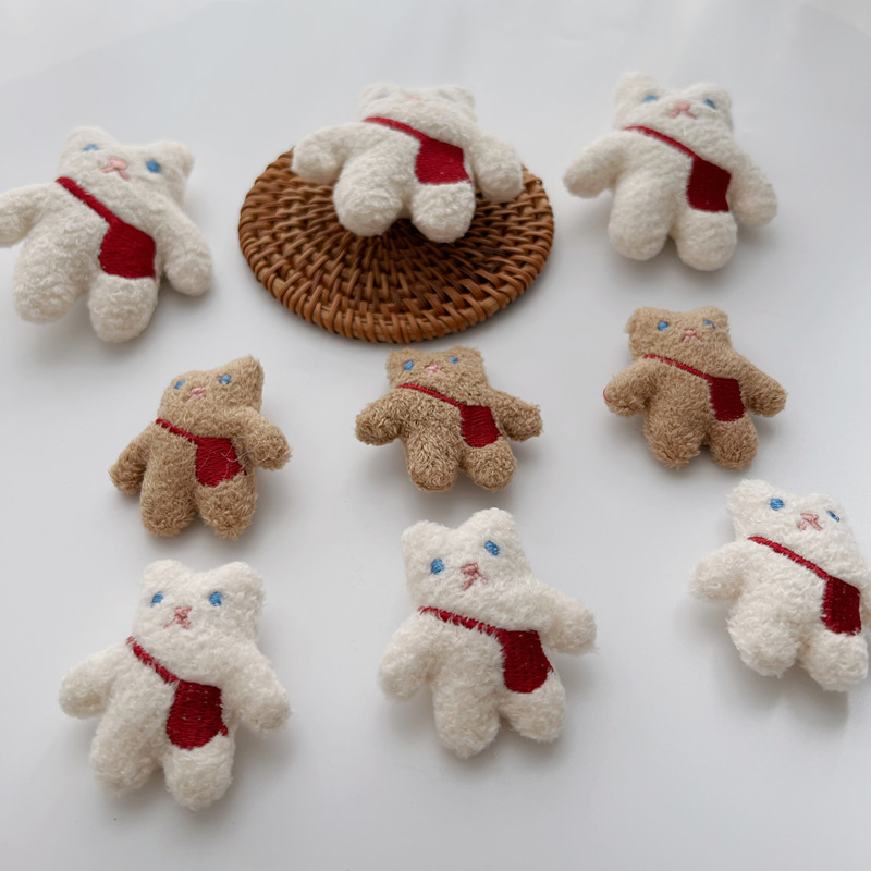 ins Cartoon Fabric Plush Bear Doll Brooch Parent-Child Backpack Bear School Bag Accessories Socks Accessories Accessories