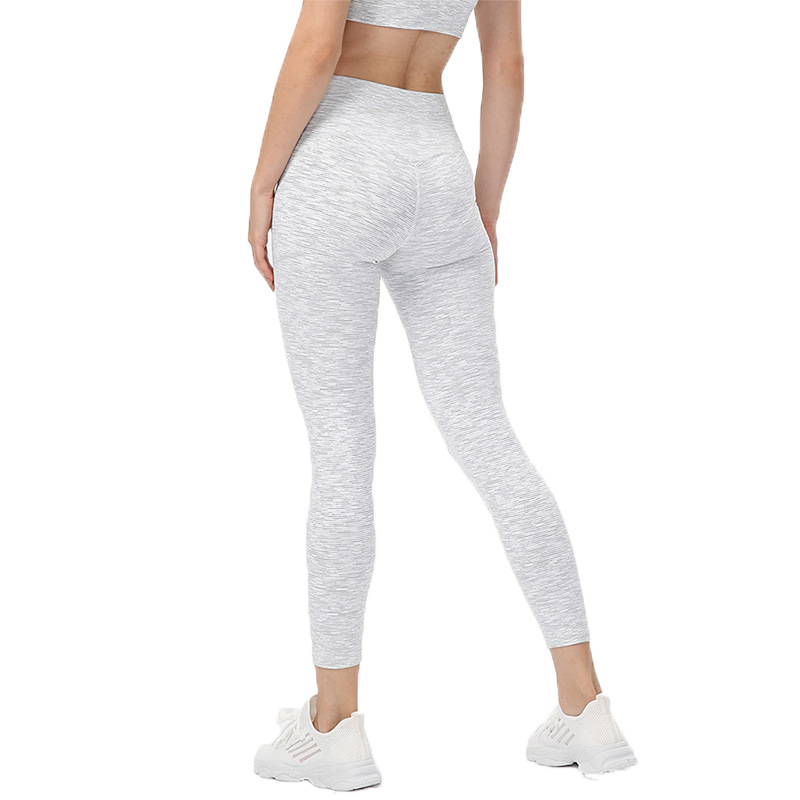 High Waist Hip Lifting Yoga Pants Women's No Embarrassment Line Antibacterial Naked Tight Pants Summer Thin Peach Hip Sports Pants