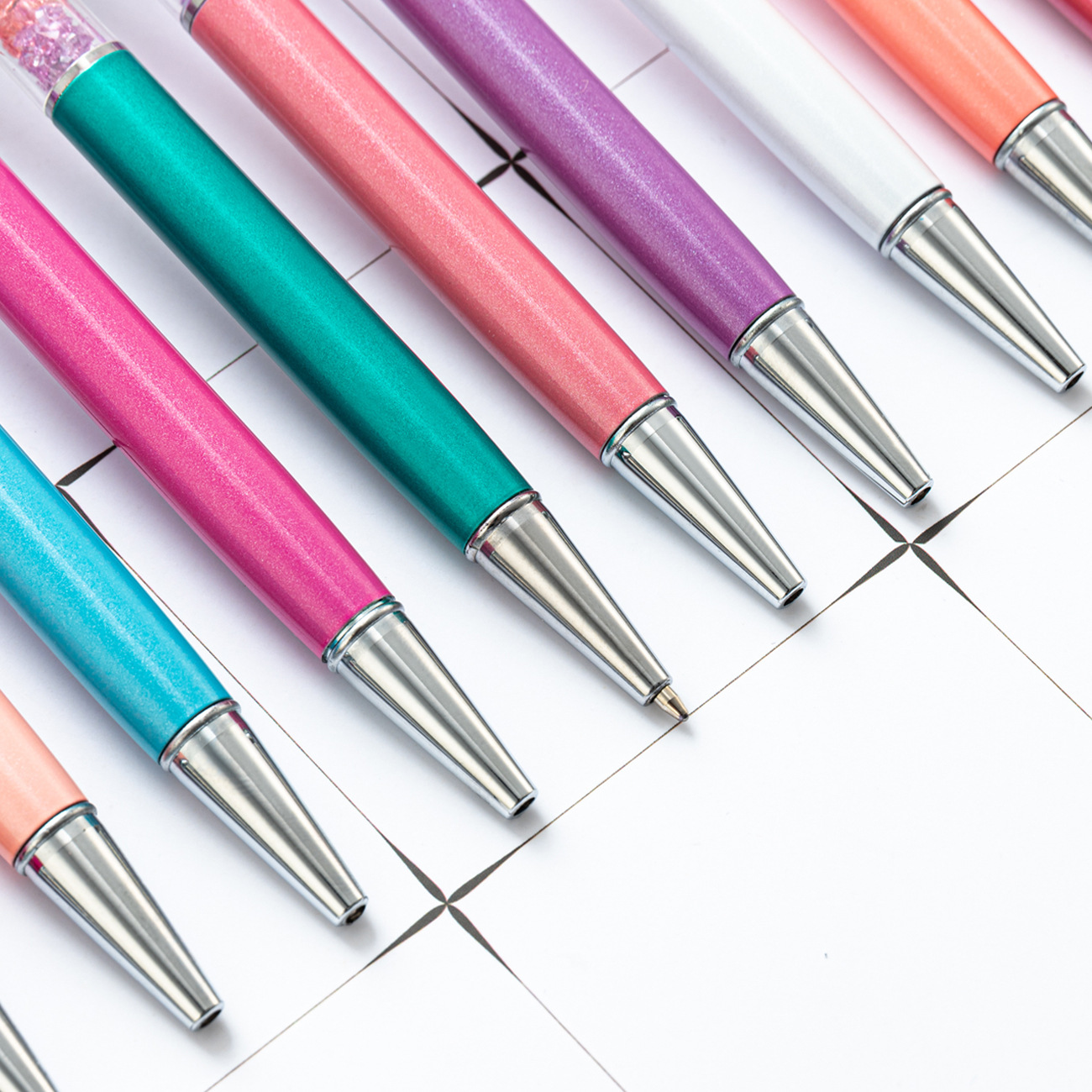 New Crystal Metal Ballpoint Pen Diamond Touch Screen Capacitance Pen Wholesale Advertising Metal Ballpoint Pen Printing logo