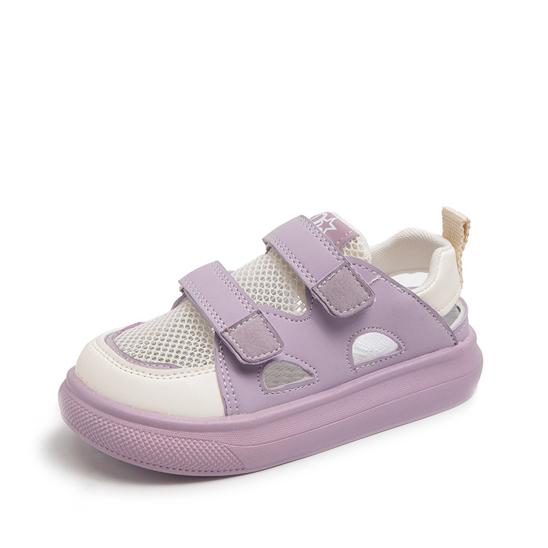 Children's Sports Sandals 2024 Summer New Single Mesh Breathable Hollow Out Fashion Casual Summer Shoes Cross-border for Boys and Girls