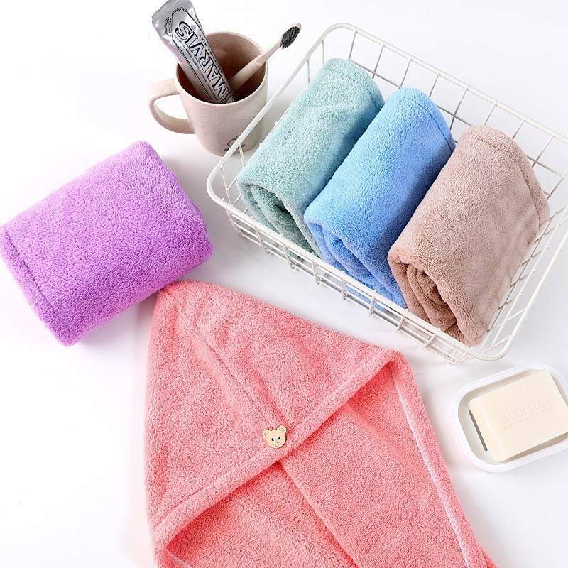 Hair drying cap Women's Super absorbent quick-drying towel shampoo hair wrap scarf long hair thickened cute wholesale shower cap