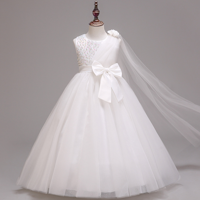 Children's formal dress high-end handmade girl princess dress flower child wedding performance dress long dress for girls summer dress