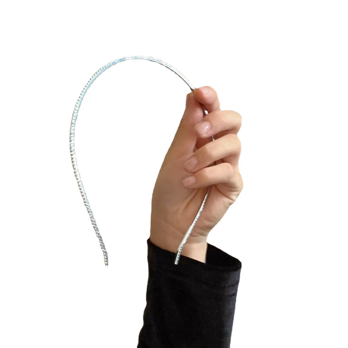 Classic Extra Fine Flash Diamond Zircon Headband Fine Women's Simple Diamond Headband Fairy Style Elegant Hair Accessories All-Match Headwear