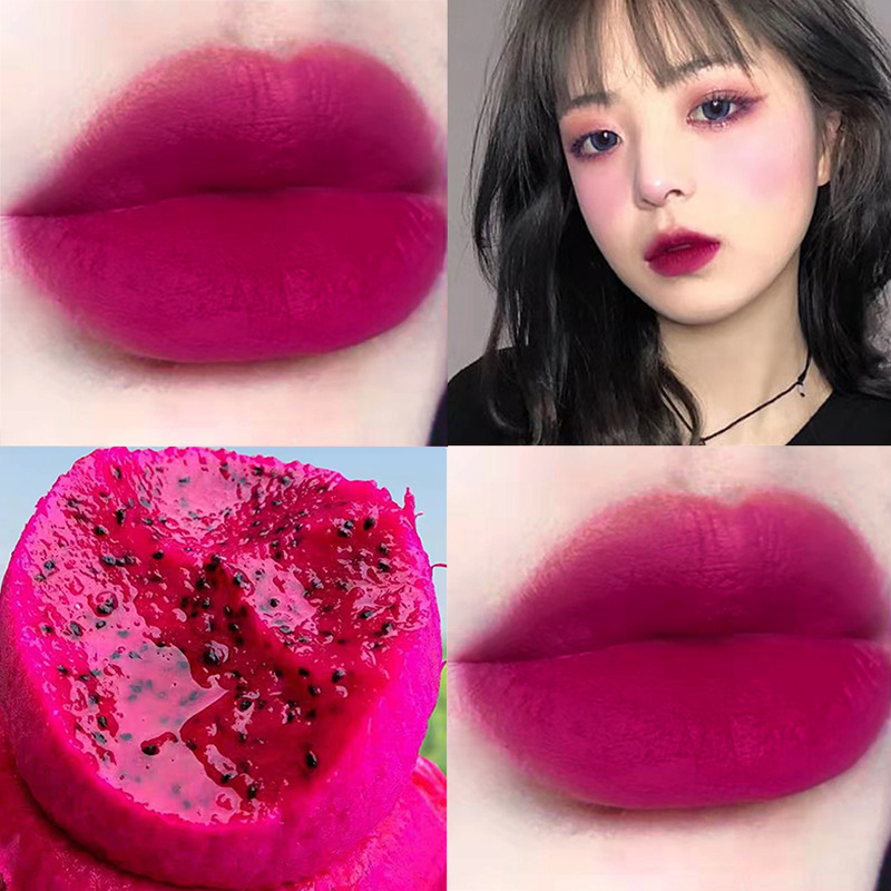 McCartyron dragon fruit color lipstick women's group rose red purple berry peach pink light milk tea color bean paste color lipstick