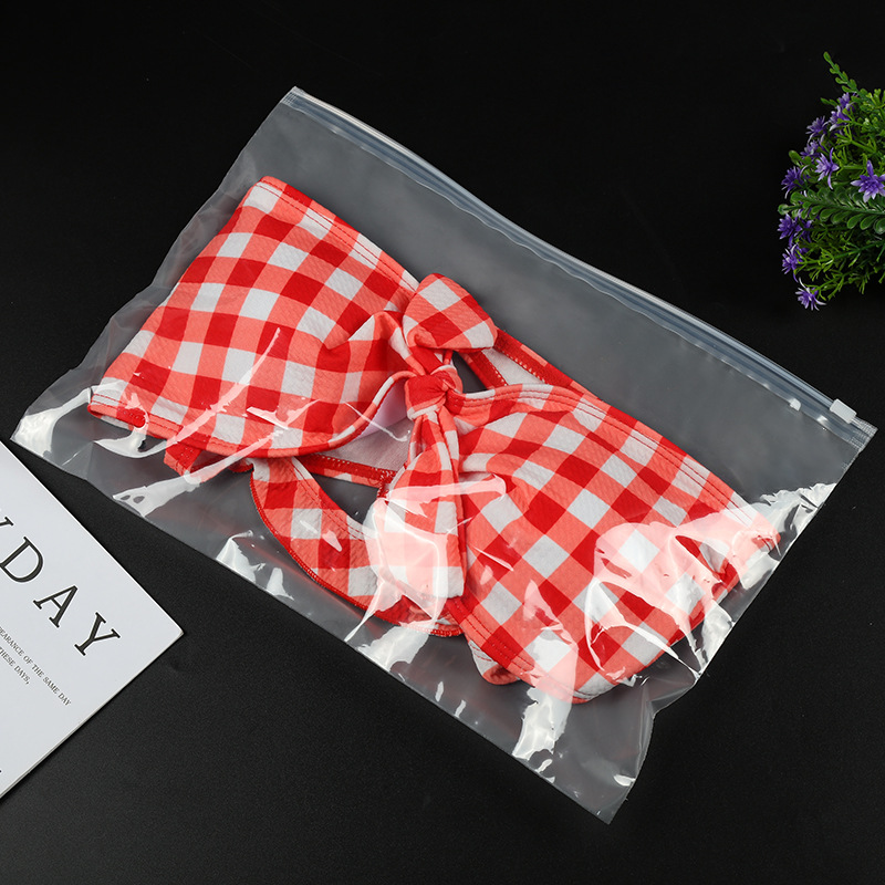 Transparent clothing zipper bag socks packaging bag pe zipper bag matte ziplock bag T-shirt underwear plastic bag