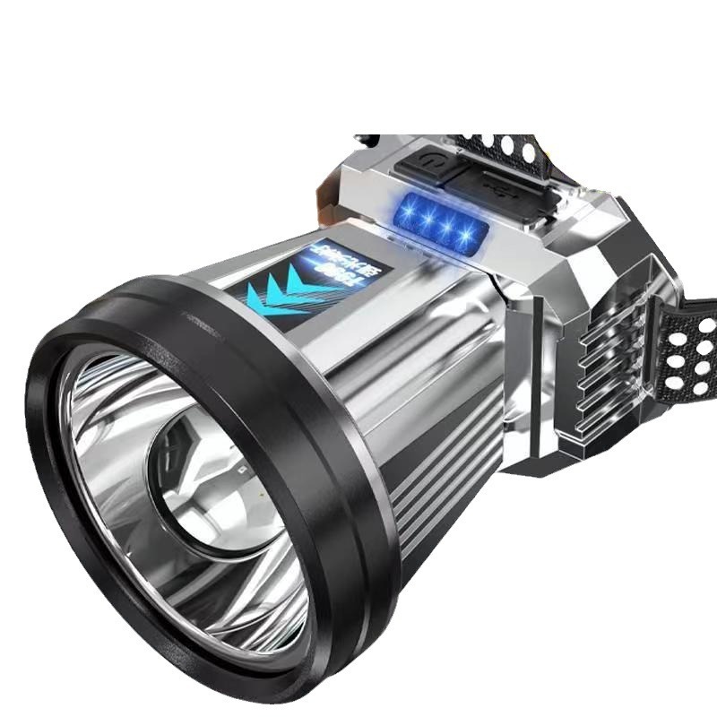 新型人気の天砲ヘッドライトxpg大出力遠射ヘッドランプの電気量表示充電宝出力ヘッドランプ|undefined