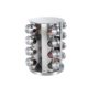 Cross-Border Popular 360 Rotating Spice Rack Square Spice Bottle Round Spice Jar Stainless Steel Spice Rack Set
