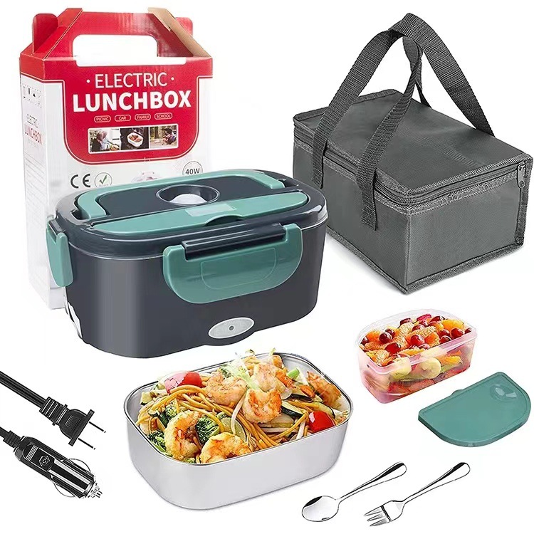 Source factory multi-functional electric heating lunch box split plug electric heating insulation mini rice cooker car lunch box gift