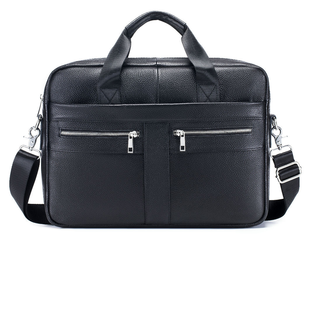 Genuine leather men's bag first layer cowhide shoulder crossbody bag fashionable portable business briefcase factory wholesale one piece drop shipping