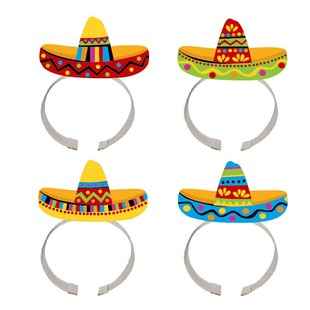 Mexican Party Supplies HAPPY NEW YEAR Headband Party Birthday Paper Hair Band Decorative Headwear