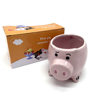 Creative 3D Pig Ceramic Cup Water Cup ins Pink Ham Pig Cute Piglet Coffee Cup Mug Girl Heart