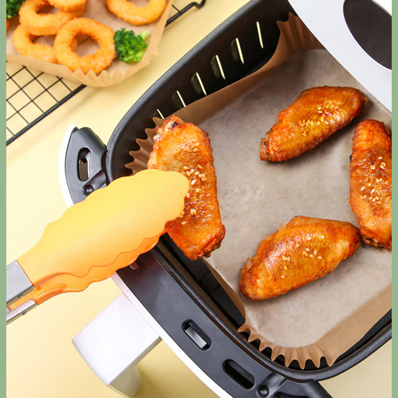 FDA certified square air fryer special paper baking oil-proof paper silicone oil paper tray disposable oil-absorbing paper tray