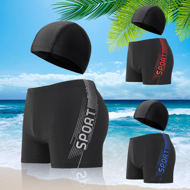 Cross-border new swimming trunks men's beach pants men's boxer hot spring swimming trunks foreign trade men's swimming suit