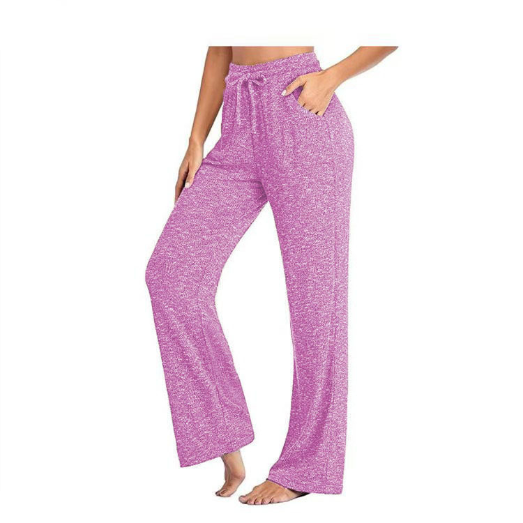 wish Amazon Explosions 2021 Spring and Autumn New European and American Casual Pants Yoga Pants Quick-drying Pants Women Wide Leg Pants Women