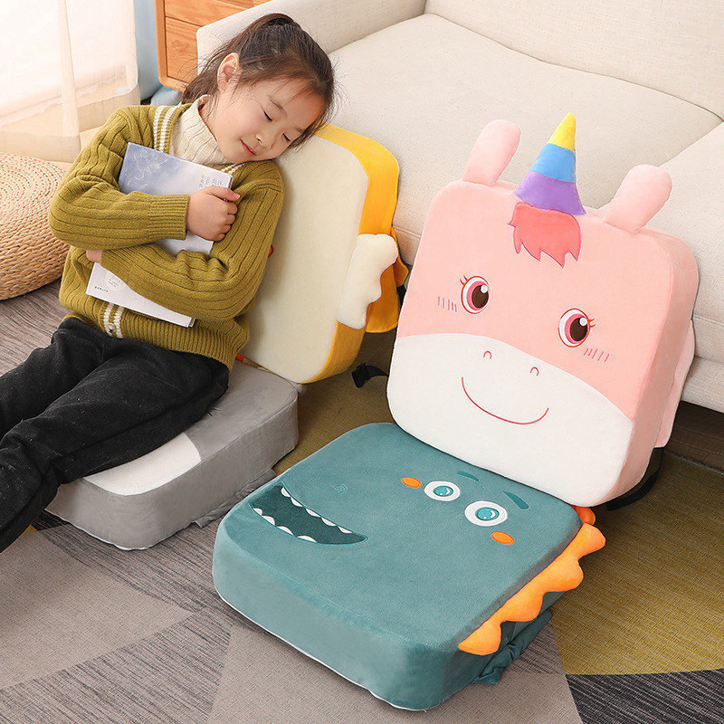 Children's cartoon dining chair heightening cushion baby seat heightening cushion primary school student chair stool butt cushion summer seat cushion