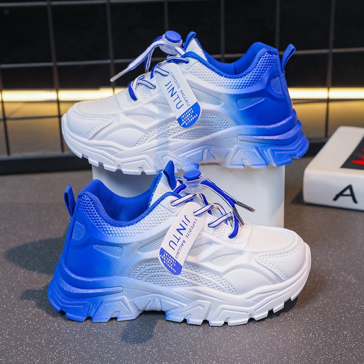 Girls Sports Shoes Breathable 2023 Summer New Korean Style Children's Net Shoes White Shoes Female Students Running Shoes Soft Sole