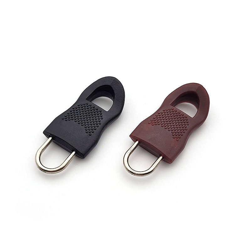 Removable zipper head rubber pull lock buckle bag coat universal plastic pull piece replacement pull head pendant buckle