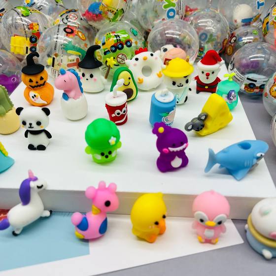 50mm Transparent Film Gashapon Toy Children's Doll Back Car Stall Hot Selling Toy Ball Gashapon Cross Border
