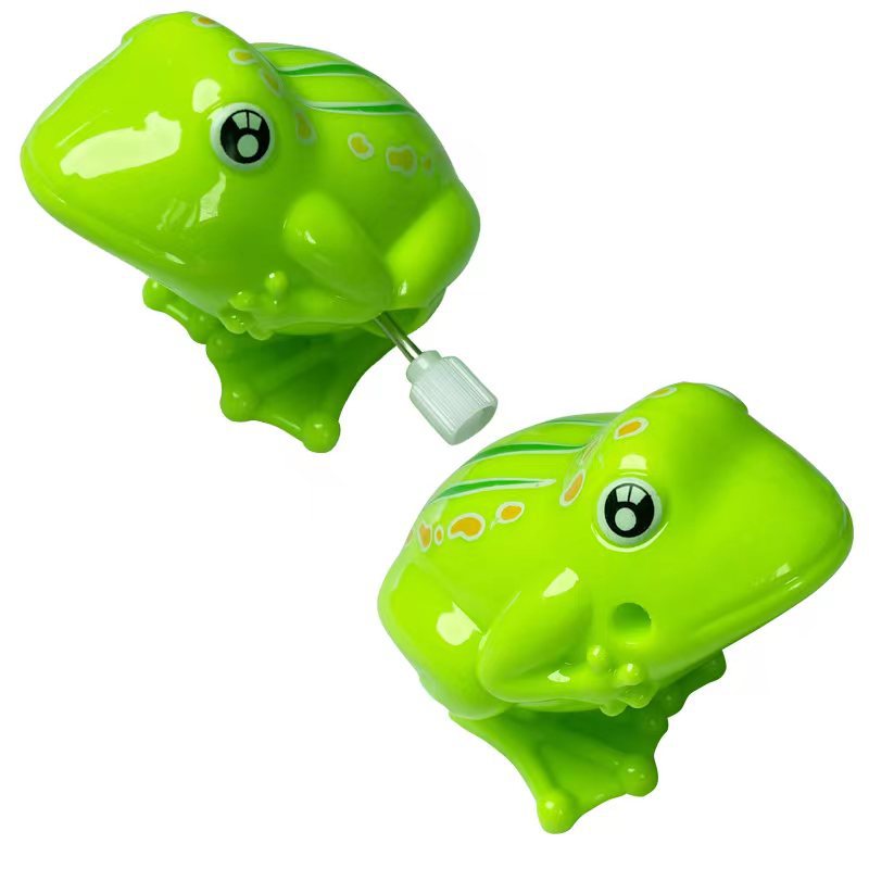 Cross-border bouncing frog nostalgic wind-up toy baby chain bouncing frog classic stall toy wholesale