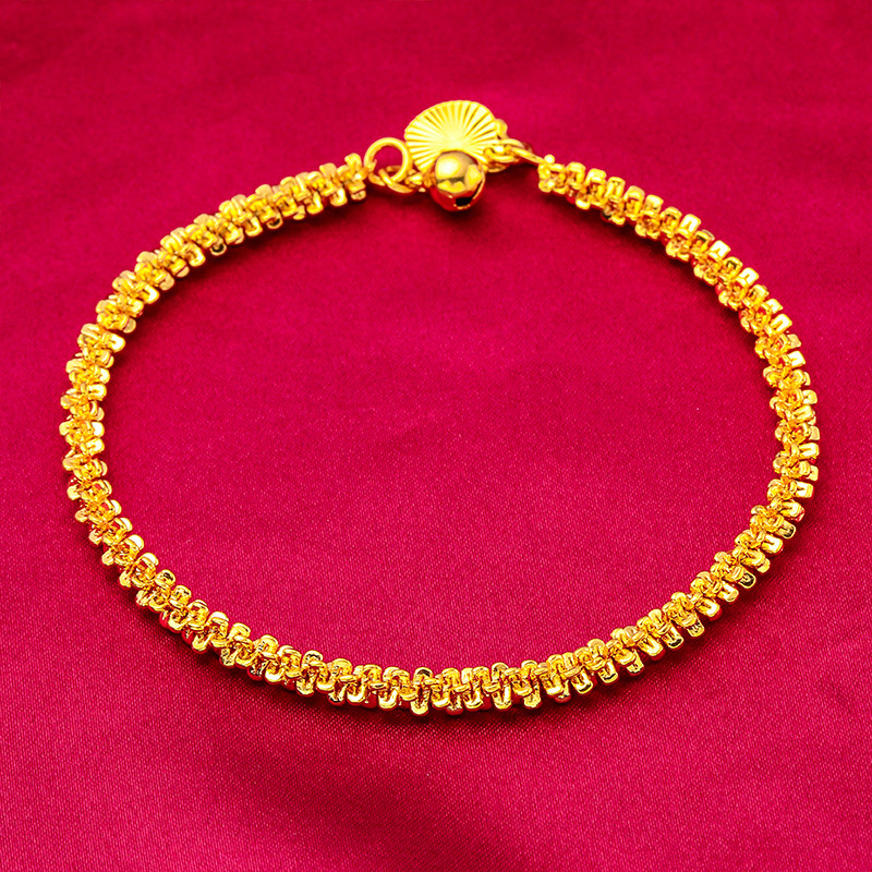 Biżuteria i akcesoria Nowa bransoletka Caterpillar damska Water Ripple O Bead Chain damska bransoletka Sand Gold_voghion.com