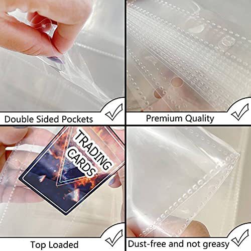 Explosion-proof edge reinforced transparent pp inner page loose-leaf card book photo album small card inner page core a5 4 box binder