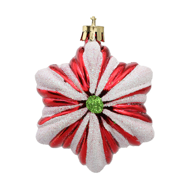Cross-border New Painted Pumpkin Hexagon Star Pendant Christmas Tree Pendant Electroplating Painted Star Decoration Box 6