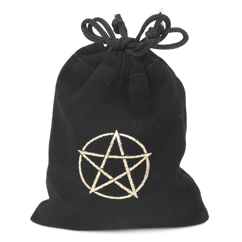 8 * 10CM drawstring flannel bag jewelry jewelry bag small cloth bag Black hot pentagram symbol gem bag small size