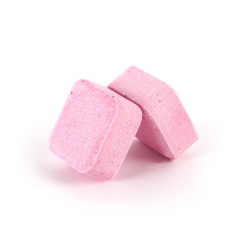 Pink toilet cleaning effervescent tablets toilet cleaner descaling urine stain removing yellow deodorant deodorant deodorant artifact bubble pill manufacturer