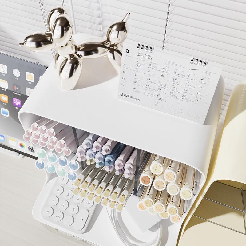 Oblique Pen Holder Student Writing Desk Stationery Storage Box Large Capacity Office Desktop Sundries Storage Rack
